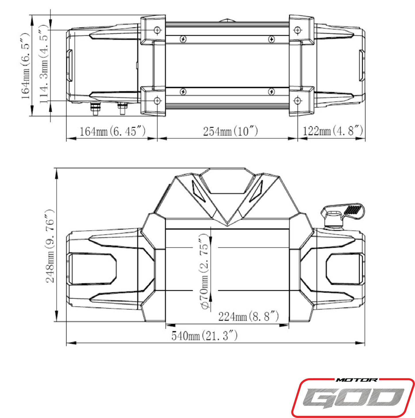 12V-DC Minimum 650 CCA Electric Winch with Wire - A Series-Wound Motor That Stays Cooler During Long pulls - Contains a Hawse Fairlead and Steel Cable Rope (12,000 LBS)