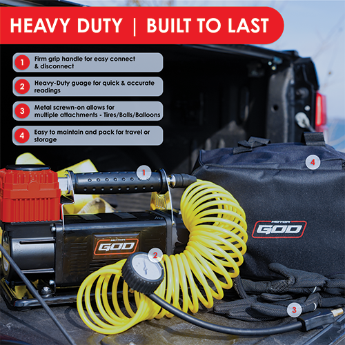 Motor God 12V Portable Air Compressor