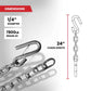 Motor God Trailer Safety Chain 48in Hanger (LB & SIZE SELECTION AVAILABLE)